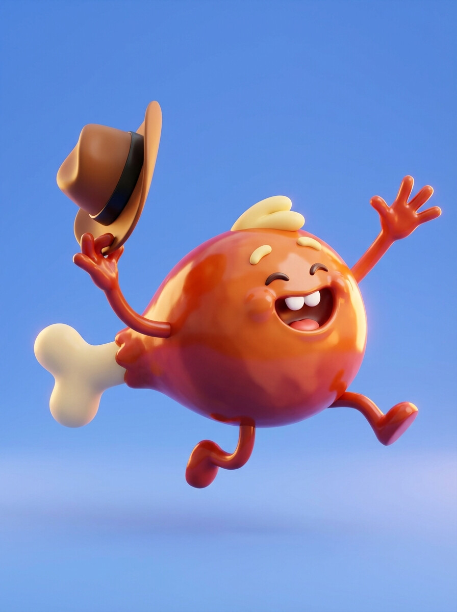 Chicken Bob — 3D brand character
